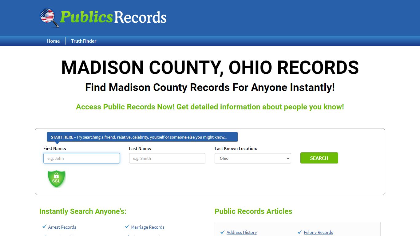 Find Madison County, Ohio Records!